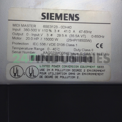 6SE3123-0DH40 Siemens Image 2
