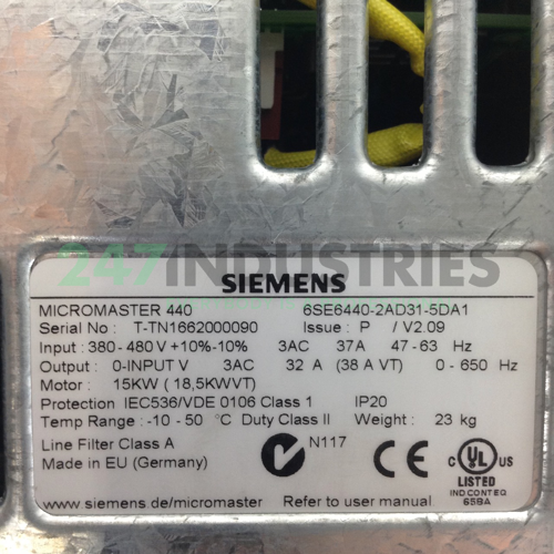 6SE6440-2AD31-5DA1 Siemens Image 2