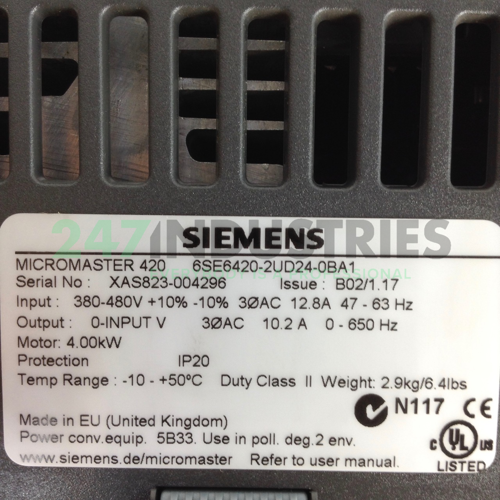 6SE6420-2UD24-0BA1 Siemens Image 2