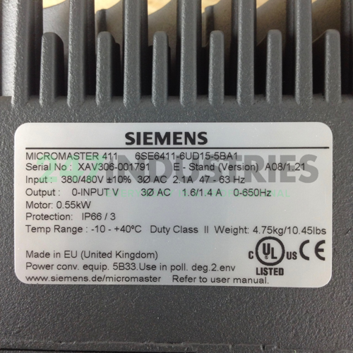 6SE6411-6UD15-5BA1 Siemens Image 2