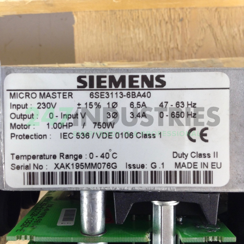 6SE3113-6BA40 Siemens Image 2