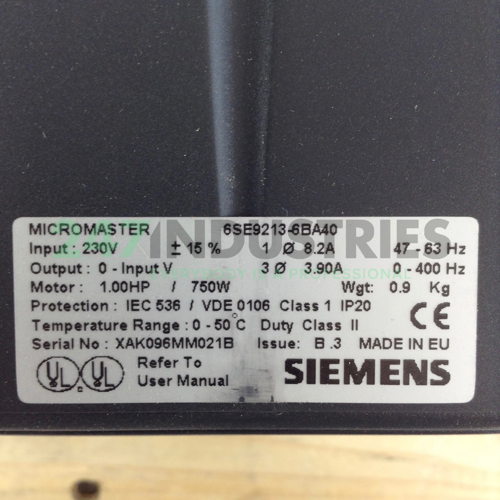 6SE9213-6BA40 Siemens Image 2