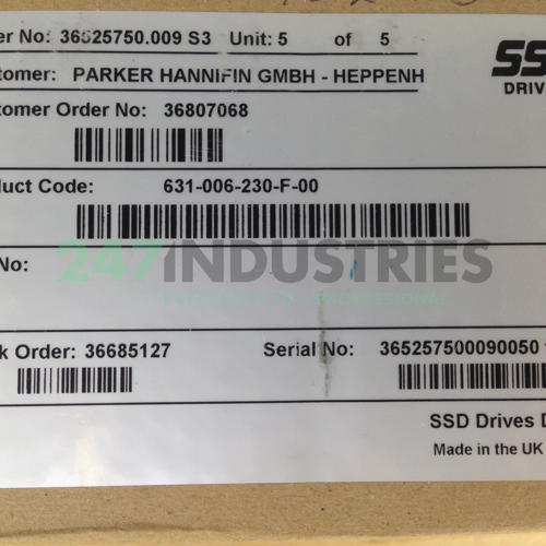 631-006-230-F-00 Parker SSD Drives Image 5