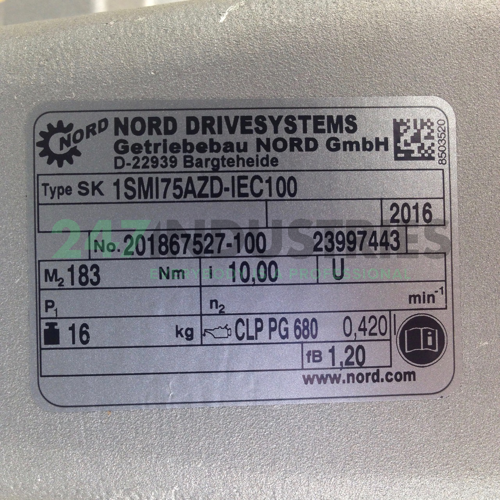 SK1SMI75ZD-IEC100/10 Nord Drive Systems Image 2