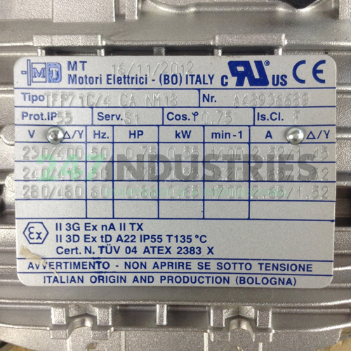 TFP71C/4-CANM18-B14 MT Motori Elettrici Image 2