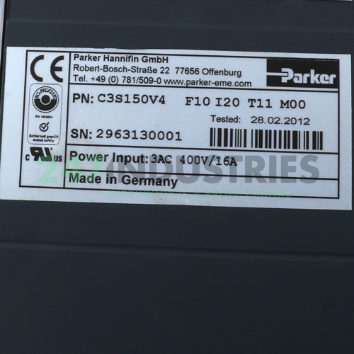 C3S150V4F10-I20T11M00 Parker Image 2