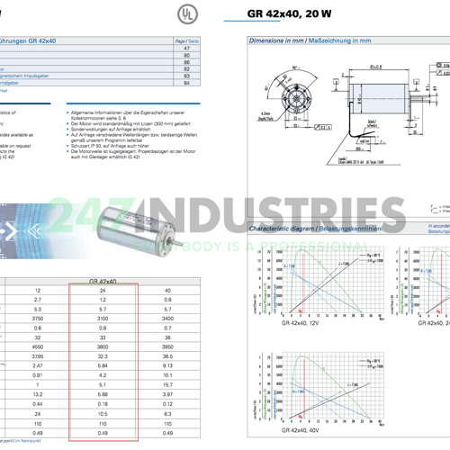 GR42X40/PLG32-20/24V Dunkermotoren Image 4
