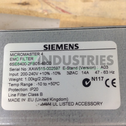 6SE6400-2FB01-4BC0 Siemens Image 2