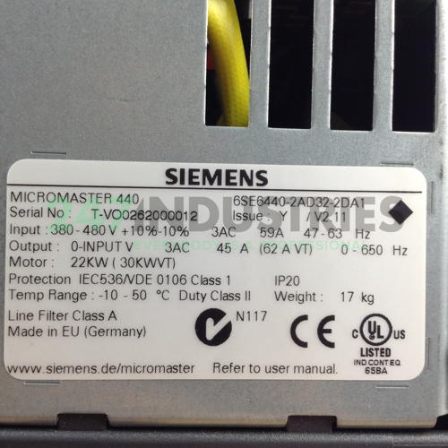 6SE6440-2AD32-2DA1 Siemens Image 2