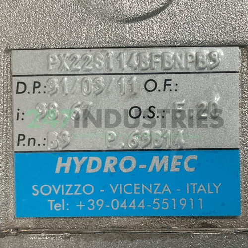 PX22SI14-BFBN-PB3 Hydro-Mec Image 4