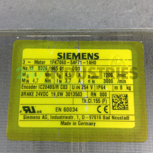 1FK7060-5AF71-1AH0 Siemens Image 2