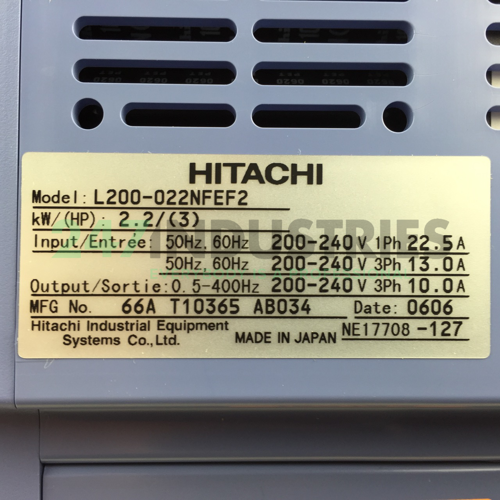 L200-022NFEF2 Hitachi Image 2