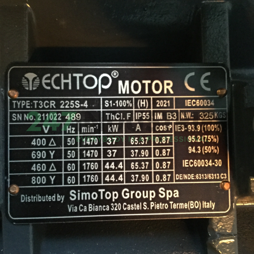 T3CR225S4-B3 TechTop Motor Image 4