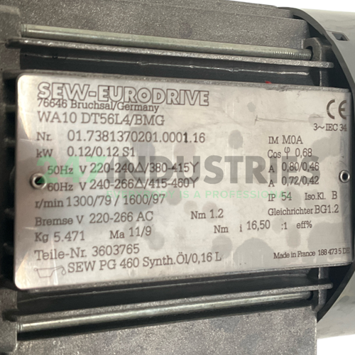 WA10DT56L4/BMG-I16,50 SEW-EURODRIVE Image 4