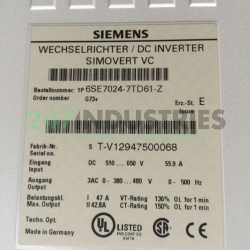 6SE7024-7TD61-Z G73 Siemens Image 4