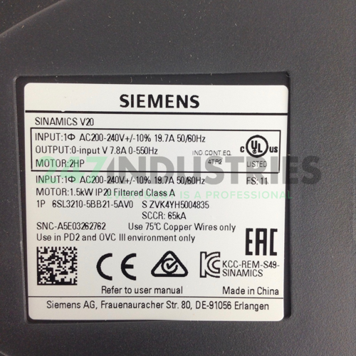 6SL3210-5BB21-5AV0 Siemens Image 2