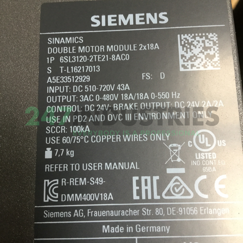 6SL3120-2TE21-8AC0 Siemens Image 4