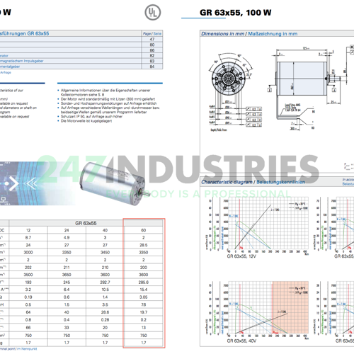 GR63X55/PLG52-400/60V Dunkermotoren Image 4