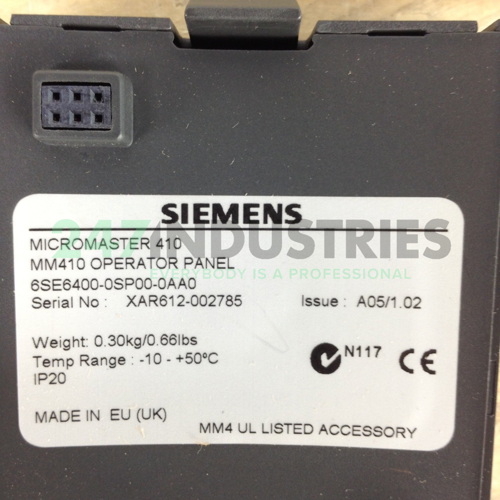 6SE6400-0SP00-0AA0 Siemens Image 2