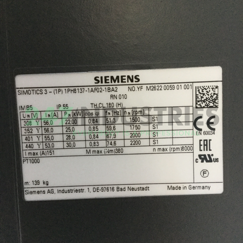 1PH8137-1AF02-1BA2 Siemens Image 4