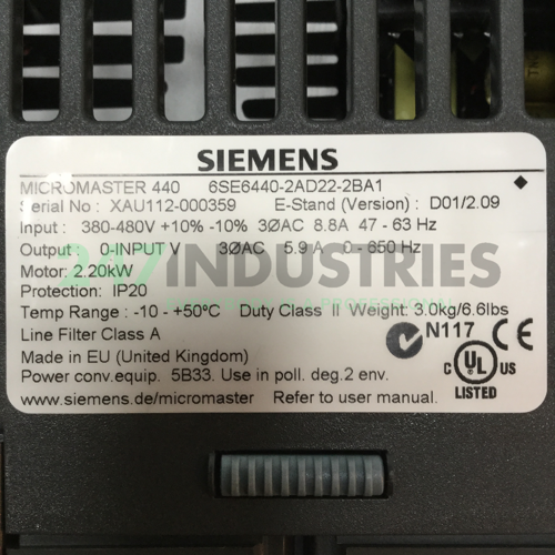 6SE6440-2AD22-2BA1 Siemens Image 4