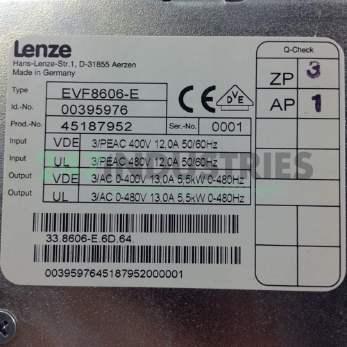 EVF8606-E Lenze Image 2