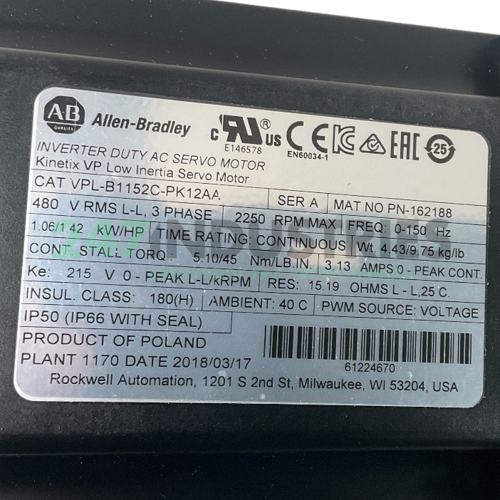 VPL-B1152C-PK12AA Allen Bradley Image 4