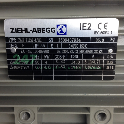 ZAH112M-4/HE-B3 Ziehl-Abegg Image 2