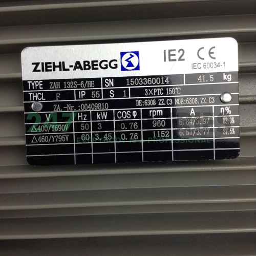 ZAH132S-6/HE-B3 Ziehl-Abegg Image 2