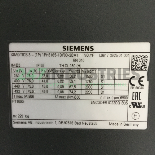 1PH8165-1DF00-2BA1 Siemens Image 4