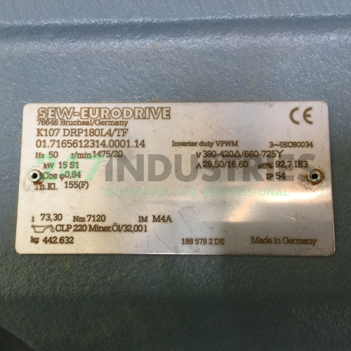 K107/DRP180L4/TF SEW-EURODRIVE Image 4