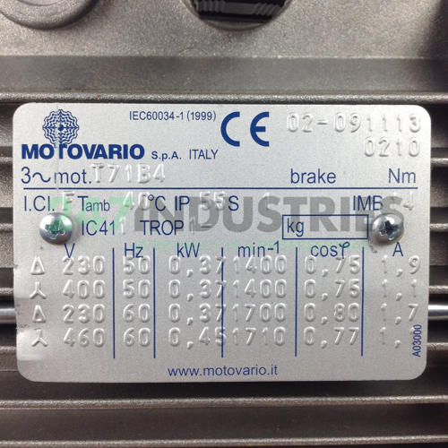 NMRV050I50-T71B4B14 Motovario Image 3