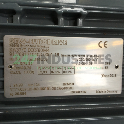 KA37/TDRN80M4 SEW-EURODRIVE Image 4