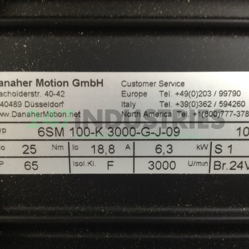 6SM100-K3000-G-J-09 Danaher Motion GmbH Image 2