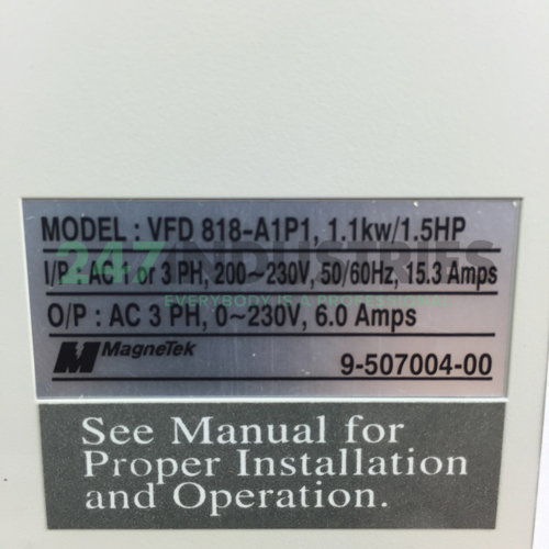 VFD818-A1P1 MagneTek Image 2