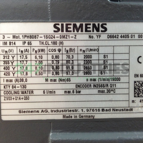 1PH8087-1SG24-0MZ1-Z Siemens Image 2