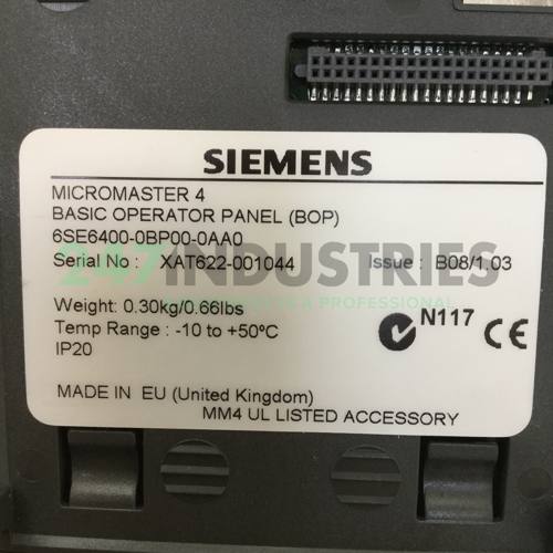 6SE6400-0BP00-0AA0 Siemens Image 4