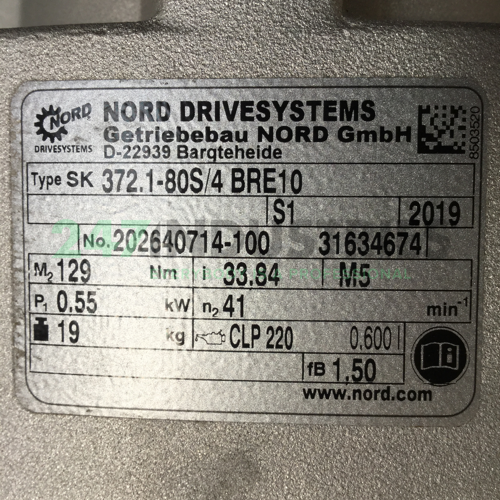 SK372.1-80S/4BRE10 Nord Drive Systems Image 5