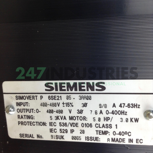 6SE2105-3AA00 Siemens Image 2