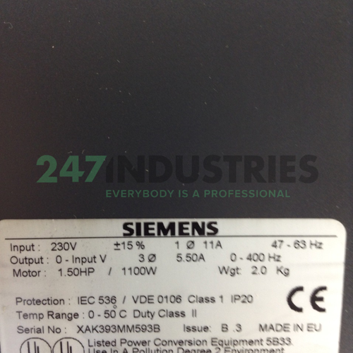 6SE9215-2BB40 Siemens Image 2