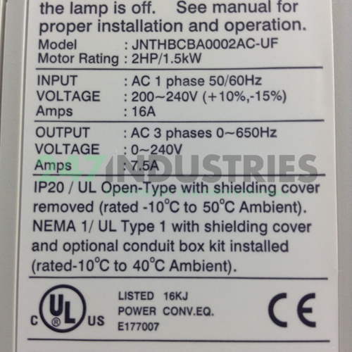 JNTHBCBA0002AC-UF Teco Image 6