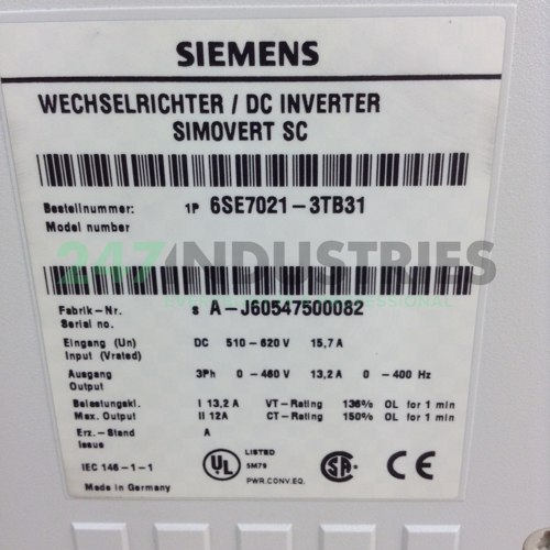 6SE7021-3TB31 Siemens Image 2