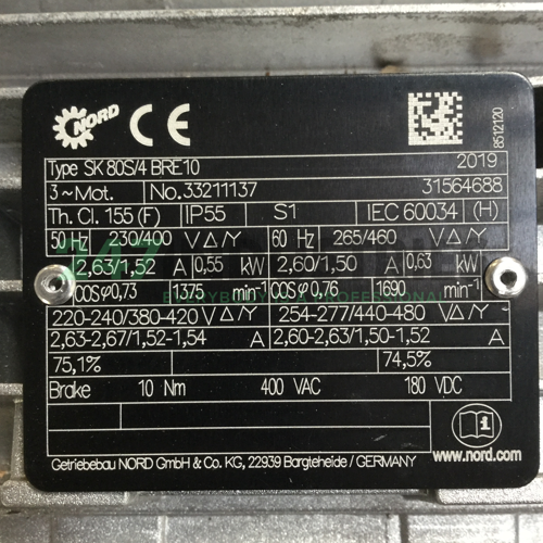 SK372.1-80S/4BRE10 Nord Drive Systems Image 4