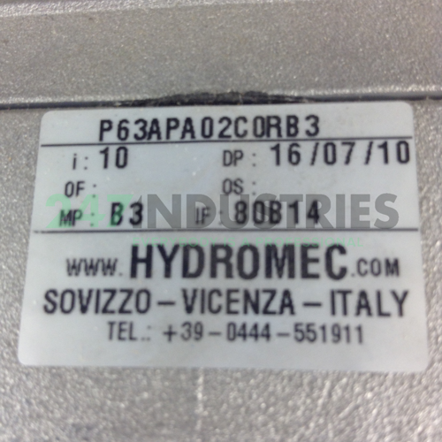 P63APA02C0RB3-B14I10 Hydro-Mec Image 2