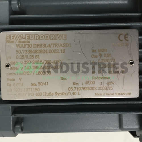 WAF30DR63L4/TF/ASD1-I48 SEW-EURODRIVE Image 4