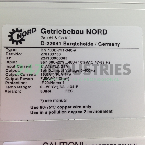 SK700E-751-340-A Nord Drive Systems Image 2