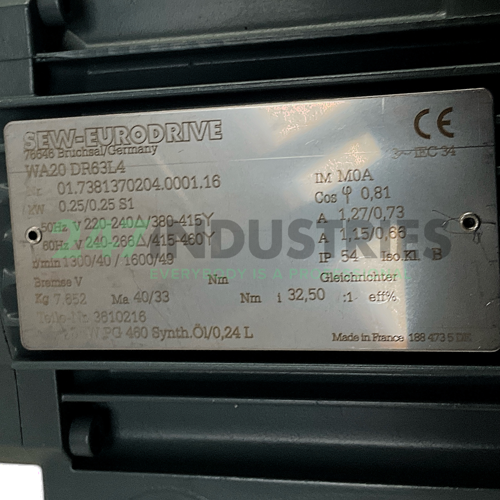 WA20DR63L4-I32,50 SEW-EURODRIVE Image 4