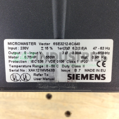 6SE3212-8CA40 Siemens Image 2