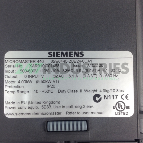 6SE6440-2UE24-0CA1 Siemens Image 2