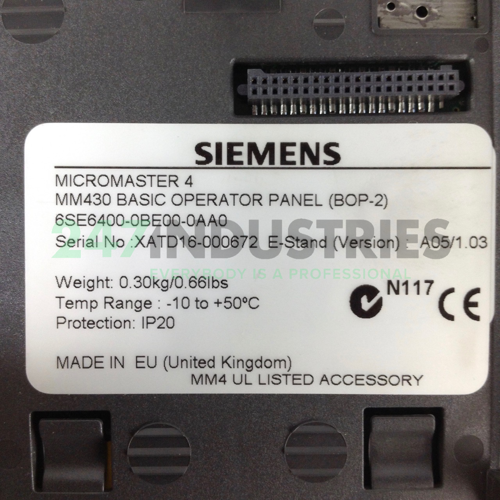 6SE6400-0BE00-0AA0 Siemens Image 2